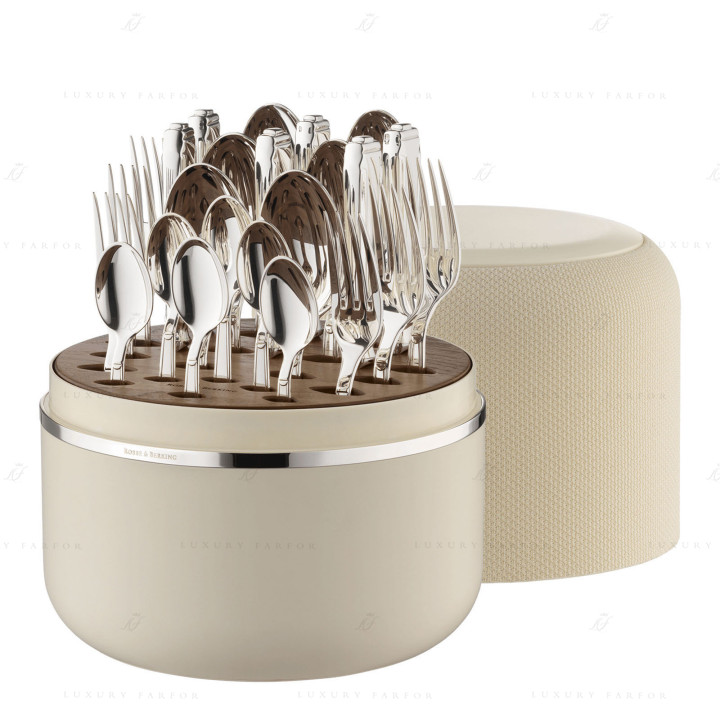 Набор столовых приборов на 6 персон, 24 предметов коллекции The Box Creme 