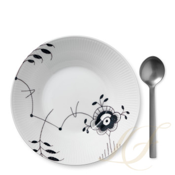 Тарелка глубокая 24см коллекции Black Fluted Mega бренда Royal Copenhagen