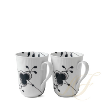 Кружка 0,33л, 2шт. коллекции Black Fluted Mega бренда Royal Copenhagen
