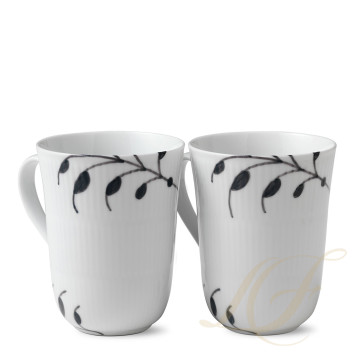 Кружка 0,33л, 2шт. коллекции Black Fluted Mega бренда Royal Copenhagen