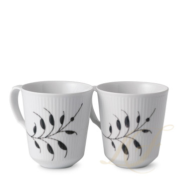 Кружка 0,37л, 2шт. коллекции Black Fluted Mega бренда Royal Copenhagen