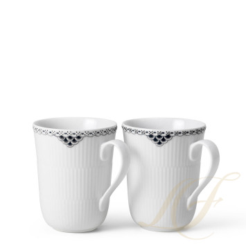 Кружка 0,33л, 2шт. коллекции Black Lace бренда Royal Copenhagen