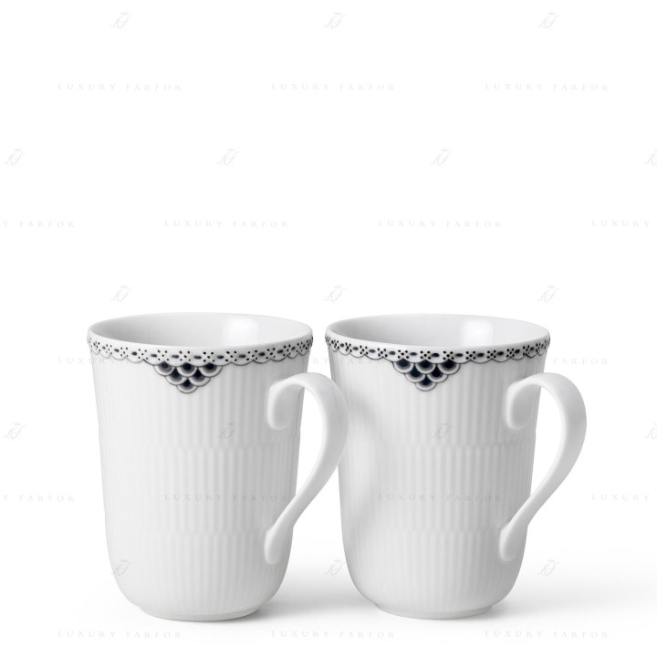 Кружка 0,33л, 2шт. коллекции Black Lace бренда Royal Copenhagen