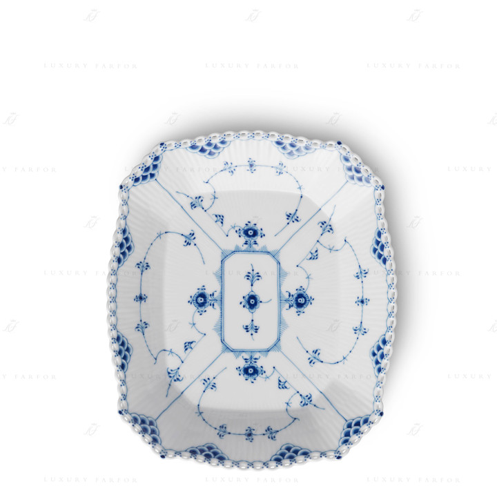 Чаша квадратная 26см коллекции Blue Fluted Full Lace бренда Royal Copenhagen