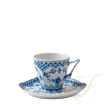 Чашка с блюдцем 0,14л коллекции Blue Fluted Full Lace бренда Royal Copenhagen