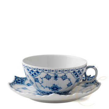 Чашка с блюдцем 0,2л коллекции Blue Fluted Full Lace бренда Royal Copenhagen