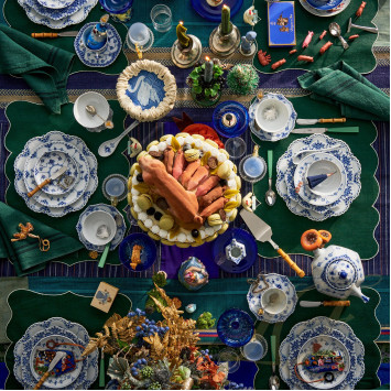Блюдо круглое 25см коллекции Blue Fluted Full Lace бренда Royal Copenhagen