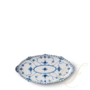 Блюдо овальное 24х12см коллекции Blue Fluted Full Lace бренда Royal Copenhagen