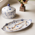 Блюдо овальное 24х12см коллекции Blue Fluted Full Lace бренда Royal Copenhagen