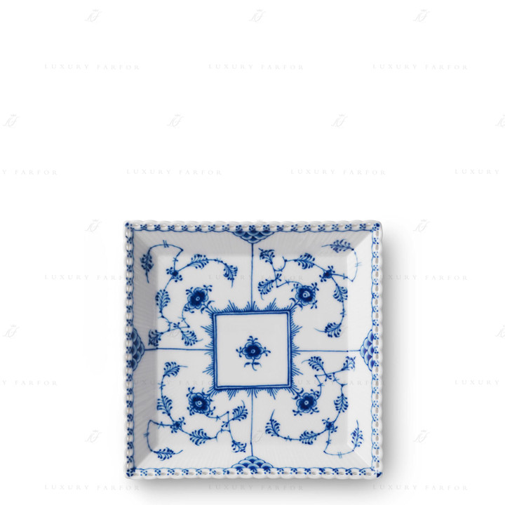 Чаша квадратная 14см коллекции Blue Fluted Full Lace бренда Royal Copenhagen
