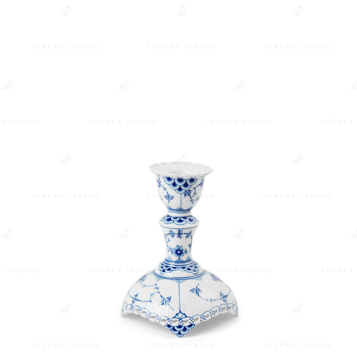 Подсвечник 13,5см коллекции Blue Fluted Full Lace бренда Royal Copenhagen