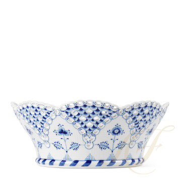 Корзина для фруктов 23см коллекции Blue Fluted Full Lace бренда Royal Copenhagen