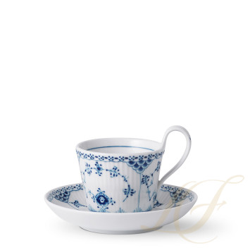 Чашка с блюдцем 0,17л коллекции Blue Fluted Half Lace бренда Royal Copenhagen