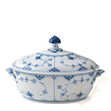 Супница 2л коллекции Blue Fluted Half Lace бренда Royal Copenhagen
