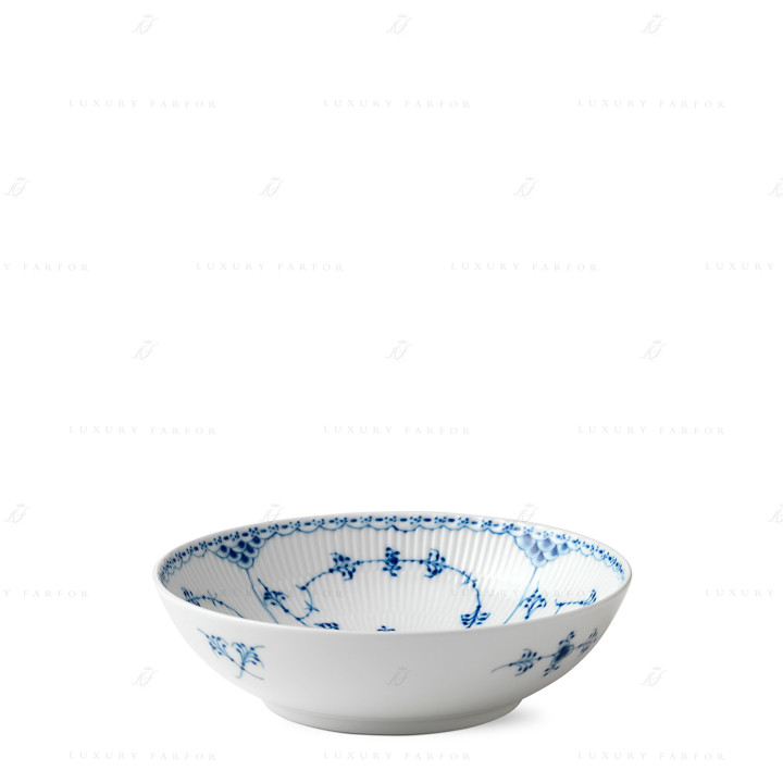 Салатник 21см коллекции Blue Fluted Half Lace бренда Royal Copenhagen