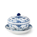 Чаша с блюдцем и с крышкой 0,3л коллекции Blue Fluted Half Lace бренда Royal Copenhagen