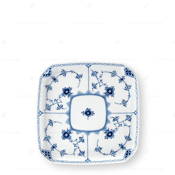 Чаша квадратная 21см коллекции Blue Fluted Half Lace бренда Royal Copenhagen