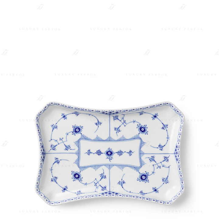 Чаша прямоугольная 24,5х17см коллекции Blue Fluted Half Lace бренда Royal Copenhagen