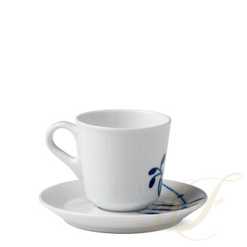 Чашка эспрессо с блюдцем 0,09л коллекции Blue Fluted Mega бренда Royal Copenhagen
