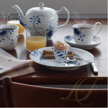 Чашка с блюдцем 0,25л коллекции Blue Fluted Mega бренда Royal Copenhagen