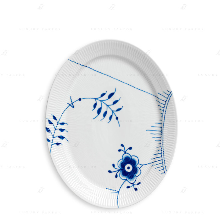 Блюдо овальное 34см коллекции Blue Fluted Mega бренда Royal Copenhagen
