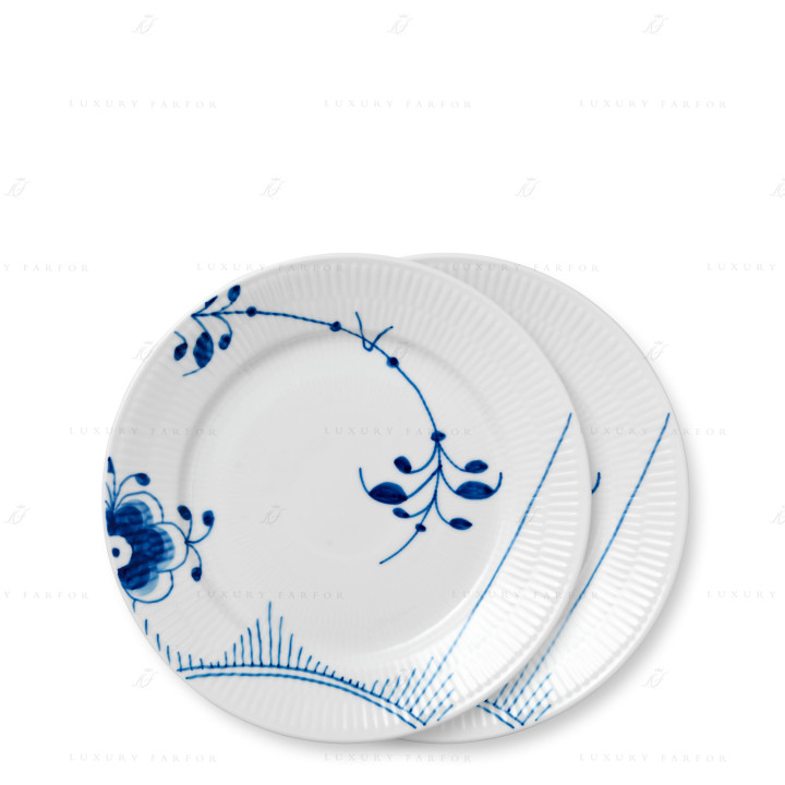Тарелка закусочная 22см, 2шт. коллекции Blue Fluted Mega 