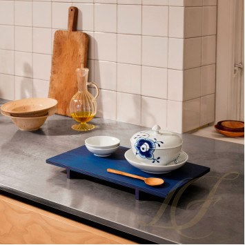 Чаша с блюдцем и с крышкой 0,38л коллекции Blue Fluted Mega бренда Royal Copenhagen