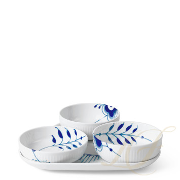 Набор из 4 предметов коллекции Blue Fluted Mega бренда Royal Copenhagen