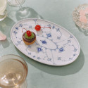 Блюдо овальное 23х15см коллекции Blue Fluted Plain бренда Royal Copenhagen