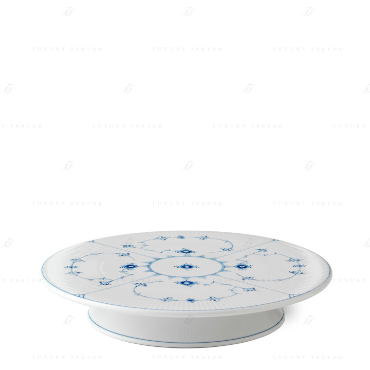 Блюдо на ножке 32см коллекции Blue Fluted Plain бренда Royal Copenhagen