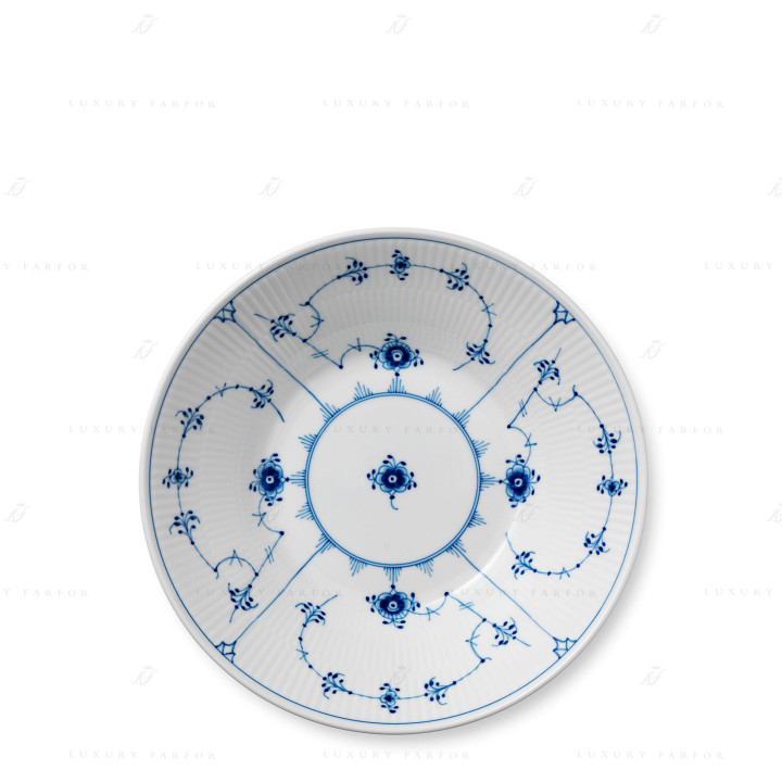 Тарелка глубокая 24см коллекции Blue Fluted Plain бренда Royal Copenhagen