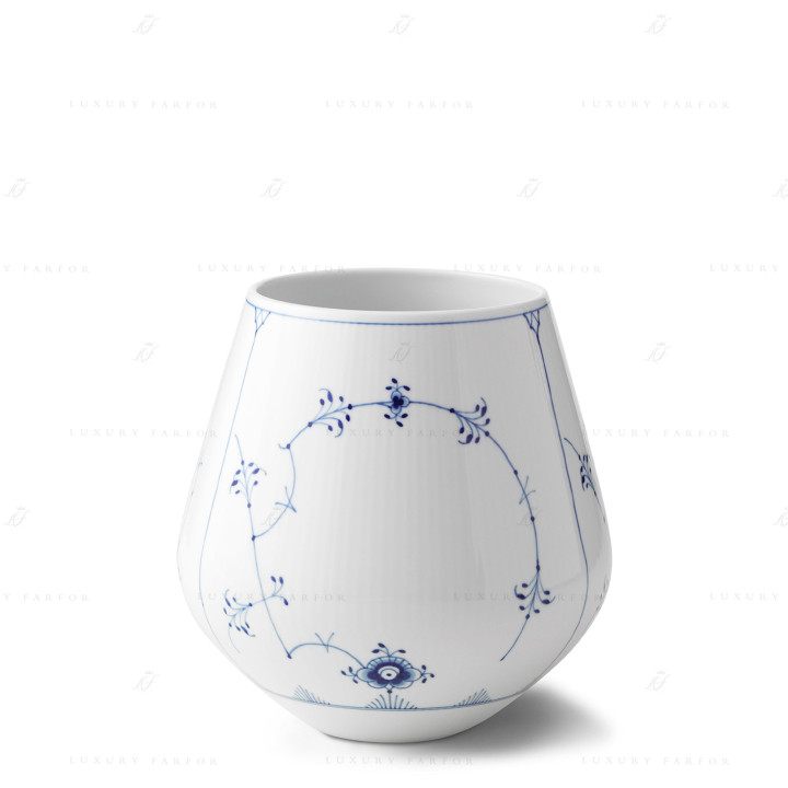 Ваза 21см коллекции Blue Fluted Plain бренда Royal Copenhagen