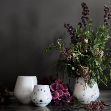 Ваза 21см коллекции Blue Fluted Plain бренда Royal Copenhagen