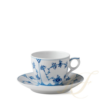 Чашка с блюдцем 0,17л коллекции Blue Fluted Plain бренда Royal Copenhagen