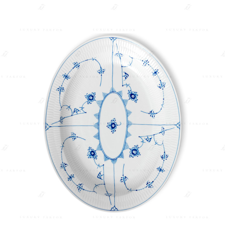 Блюдо овальное 36см коллекции Blue Fluted Plain бренда Royal Copenhagen