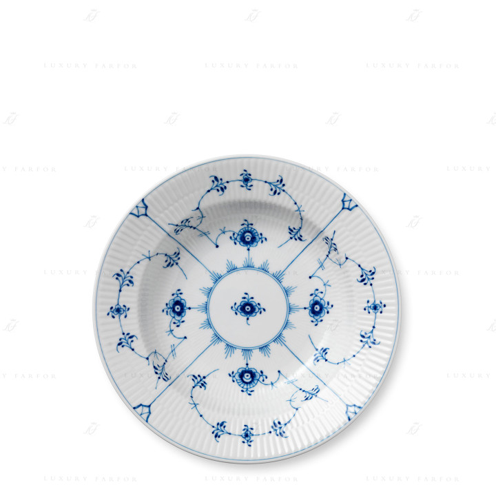 Тарелка глубокая 23см коллекции Blue Fluted Plain бренда Royal Copenhagen