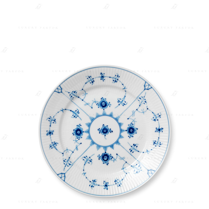 Тарелка закусочная 22см коллекции Blue Fluted Plain бренда Royal Copenhagen