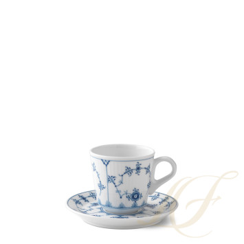 Чашка эспрессо с блюдцем 0,09л коллекции Blue Fluted Plain бренда Royal Copenhagen