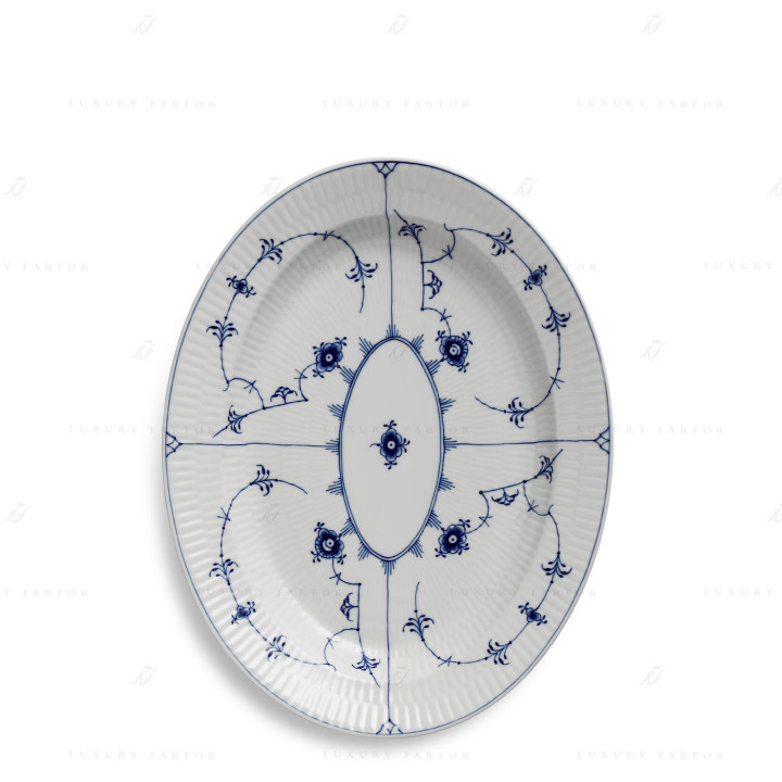 Блюдо овальное 30,5см коллекции Blue Fluted Plain бренда Royal Copenhagen