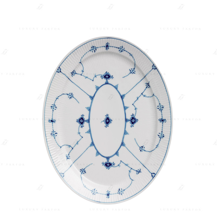 Блюдо 35см коллекции Blue Fluted Plain бренда Royal Copenhagen