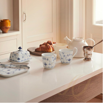 Масленка 15х12см коллекции Blue Fluted Plain бренда Royal Copenhagen