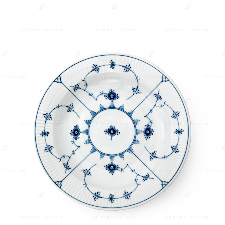 Тарелка глубокая 27см коллекции Blue Fluted Plain бренда Royal Copenhagen