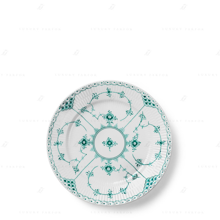 Тарелка десертная 19см коллекции Emerald Green Fluted Half Lace бренда Royal Copenhagen