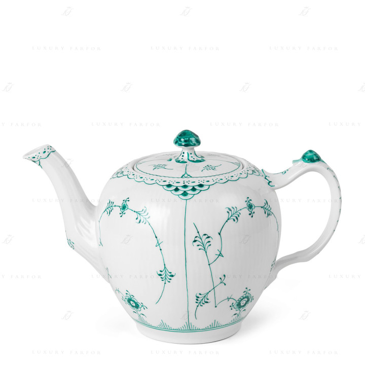 Чайник 1л коллекции Emerald Green Fluted Half Lace бренда Royal Copenhagen