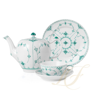 Коллекция Emerald Green Fluted Half Lace бренда Royal Copenhagen