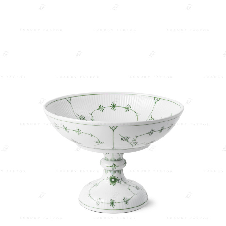 Чаша на ножке 0,8л коллекции Green Fluted Plain бренда Royal Copenhagen