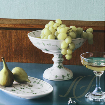 Чаша на ножке 0,8л коллекции Green Fluted Plain бренда Royal Copenhagen