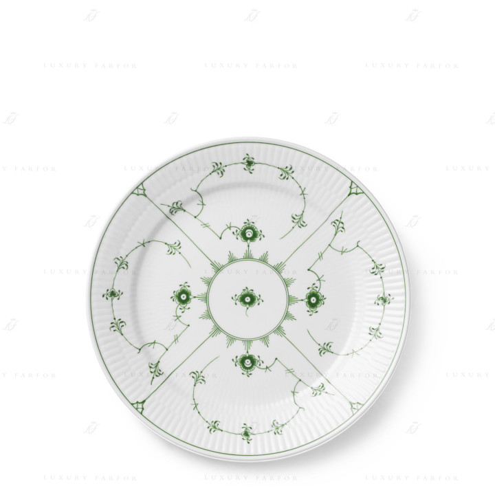 Тарелка закусочная 25см коллекции Green Fluted Plain бренда Royal Copenhagen