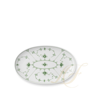 Блюдо овальное 23х15см коллекции Green Fluted Plain бренда Royal Copenhagen