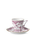 Чашка с блюдцем 0,14л коллекции Purpur Fluted Full Lace (Лимитированная серия) бренда Royal Copenhagen
